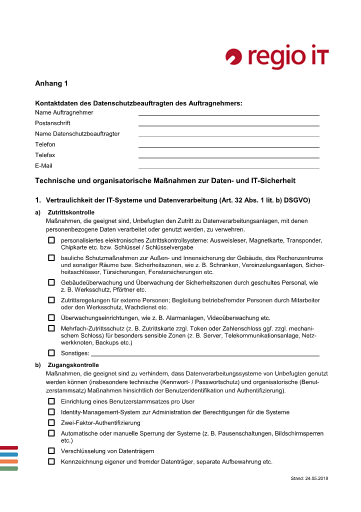 AGB // Anhang 1 und 2
